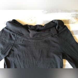 Long tall sally xs black boat neck bow detail cotton long sleeve top